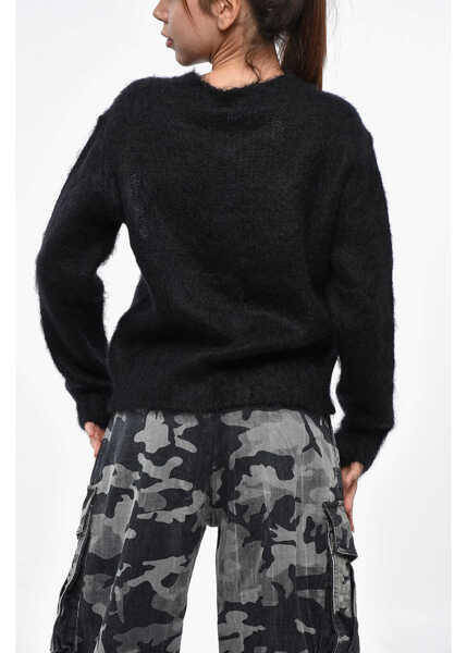 Pulovere DSQUARED2 Solid Color Mohair Crew-Neck Sweater Black Femei (BM 19238072) 3