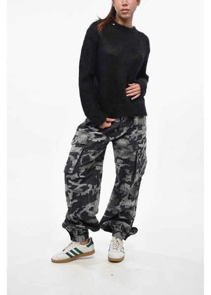 Pulovere DSQUARED2 Solid Color Mohair Crew-Neck Sweater Black Femei (BM 19238072) 4