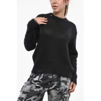 Pulovere Solid Color Mohair Crew-Neck Sweater Femei