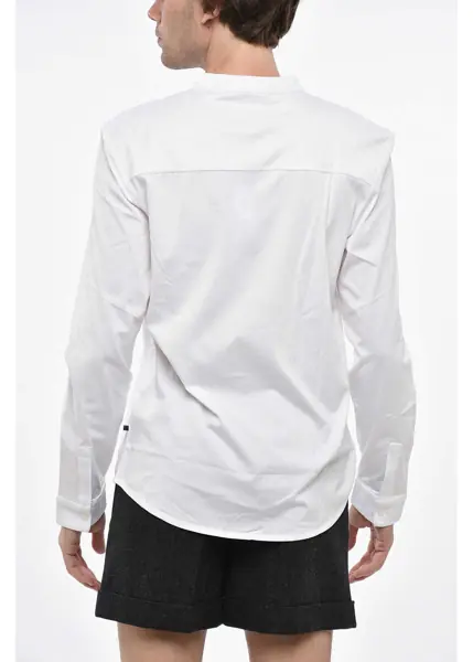 Tricouri Hugo Boss Solid Color Long Sleeved Henley T-Shirt White Barbati (BM 19238081) 2