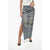 R13 Denim Devon Pencil Skirt With Maxi Side Split Blue