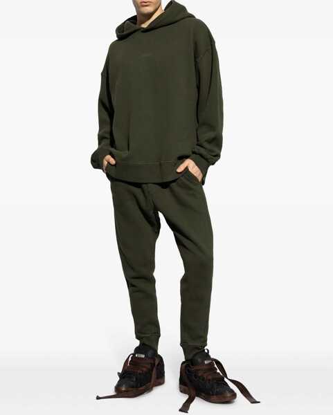 Bluze de trening DSQUARED2 Solid Color Nyc Fit Hoodie With Embossed Logo Green Barbati (BM 19238105) 2