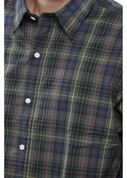 Camasi casual Ralph Lauren Plaid Motif Poplin Cotton Shirt With Spread Collar Green Barbati (BM 19238111) 3