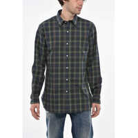 Camasi casual Plaid Motif Poplin Cotton Shirt With Spread Collar Barbati