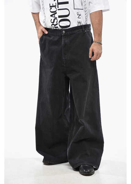 Blugi drepti Off-White Wide Leg Jeans With Logoed Button 22Cm Black Barbati (BM 19238114) 1