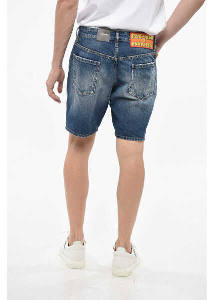 Pantaloni scurti DSQUARED2 Pac-Man Denim Shorts Marine With Embroidery Blue Barbati (BM 19238132) 2