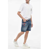 Pantaloni scurti DSQUARED2 pentru Barbati - Pantaloni scurti DSQUARED2 Pac-Man Denim Shorts Marine With Embroidery Blue Barbati (BM 19238132) - B-mall.ro