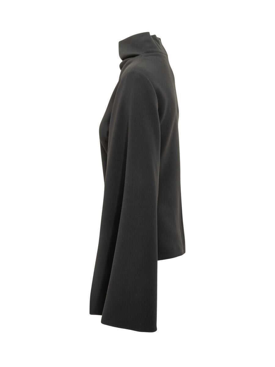 Bluze Alberta Ferretti Alberta Ferretti Alberta Ferretti Black High Neck Blouse With Wide Sleeves Black Femei (BM 19238277) 3