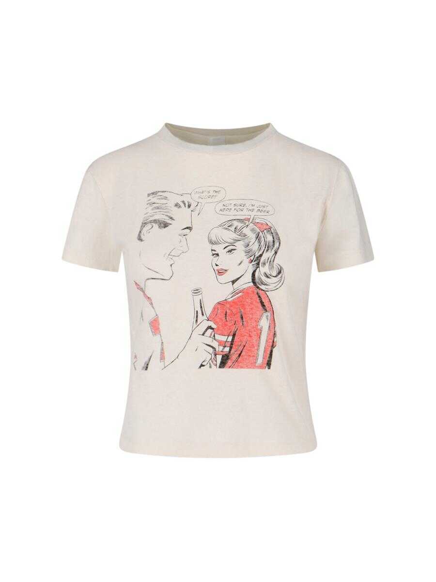 Topuri RE/DONE Re/Done T-Shirts And Polos WHITE Femei (BM 19238325) 1