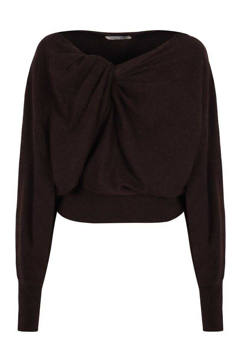 Pulovere Alberta Ferretti Alberta Ferretti Sweater In Mixed Wool BROWN Femei (BM 19238349) 1