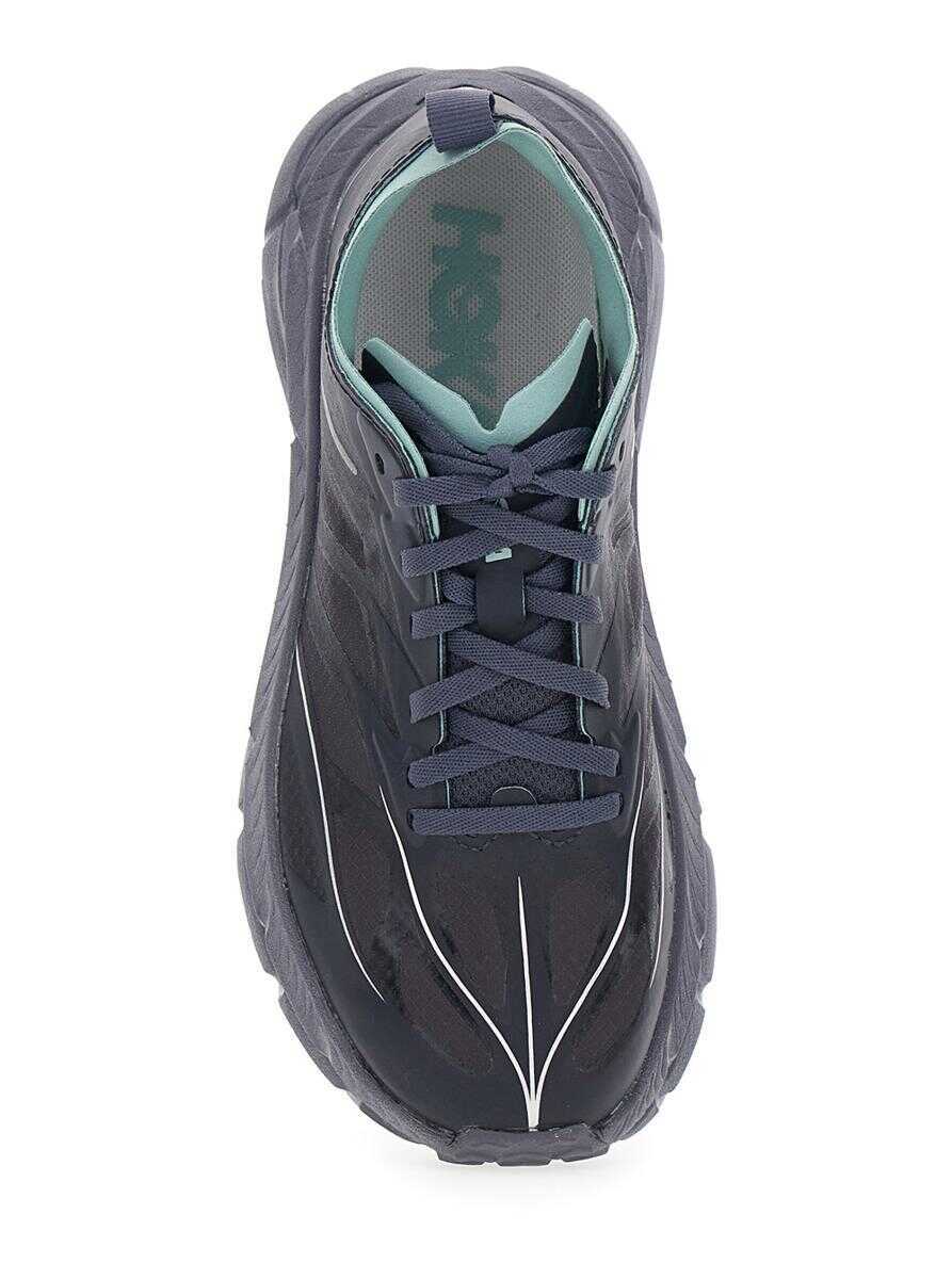Sneakers Hoka One One Mafate Speed 4 Lite Grey Low Top Sneakers With Mesh Panels In Tech Fabric Unisex GREY Femei (BM 19238664) 4