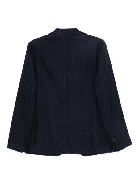 Sacouri Tagliatore Tagliatore Navy Blue Blazer In Virgin Wool BLUE Barbati (BM 19238910) 2