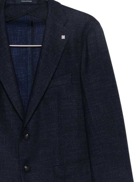 Sacouri Tagliatore Tagliatore Navy Blue Blazer In Virgin Wool BLUE Barbati (BM 19238910) 3