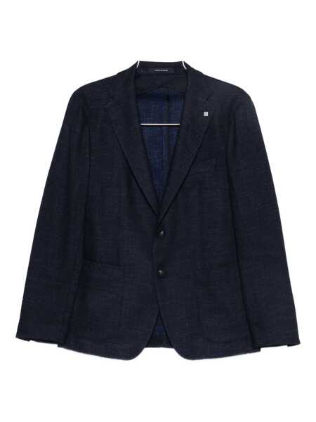 Sacouri Tagliatore Tagliatore Navy Blue Blazer In Virgin Wool BLUE Barbati (BM 19238910) 1