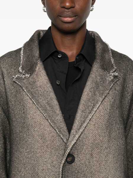 Paltoane AVANT TOI Avant Toi Wool Single-Breasted Coat BROWN Femei (BM 19238973) 5