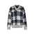 Dries Van Noten Dries Van Noten Sweater In Wool Blend With V-Neck MULTICOLOR