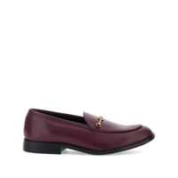 Mocasini Bordeaux Loafers With Logo Plaque In Leather Woman Femei
