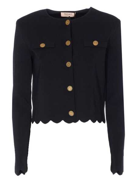 Cardigane TWINSET Twinset Black Cardigan With Gold Buttons Black Femei (BM 19240023) 1