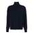Roberto Collina Blue Sweatshirt With Dropped Shoulders And Front Zip Closure In Wool Man BLUE