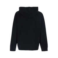 Topuri Black Sweatshirt With Drawstring Hood And Dropped Shoulders In Wool Man Barbati