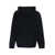 Roberto Collina Black Sweatshirt With Drawstring Hood And Dropped Shoulders In Wool Man Black