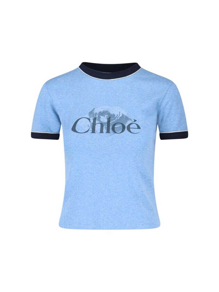 Topuri Chloe Chlo T-Shirts And Polos BLUE Femei (BM 19240185) 1
