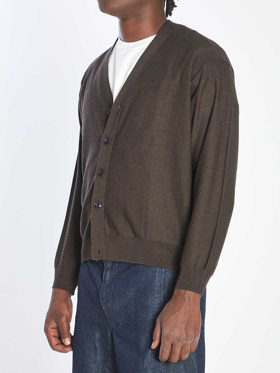 Cardigane LEMAIRE Relaxed Twisted Cardigan BROWN Barbati (BM 19240233) 2