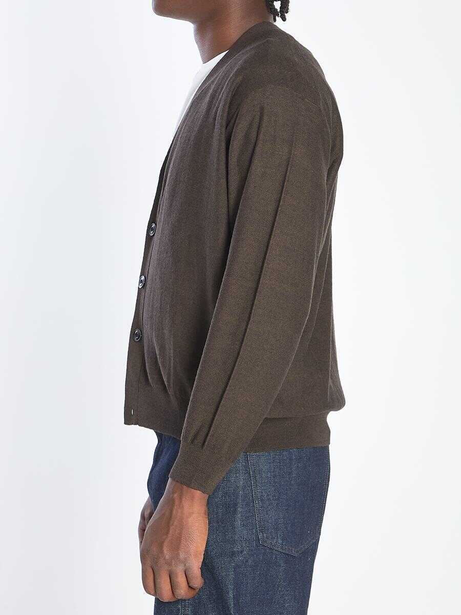 Cardigane LEMAIRE Relaxed Twisted Cardigan BROWN Barbati (BM 19240233) 3