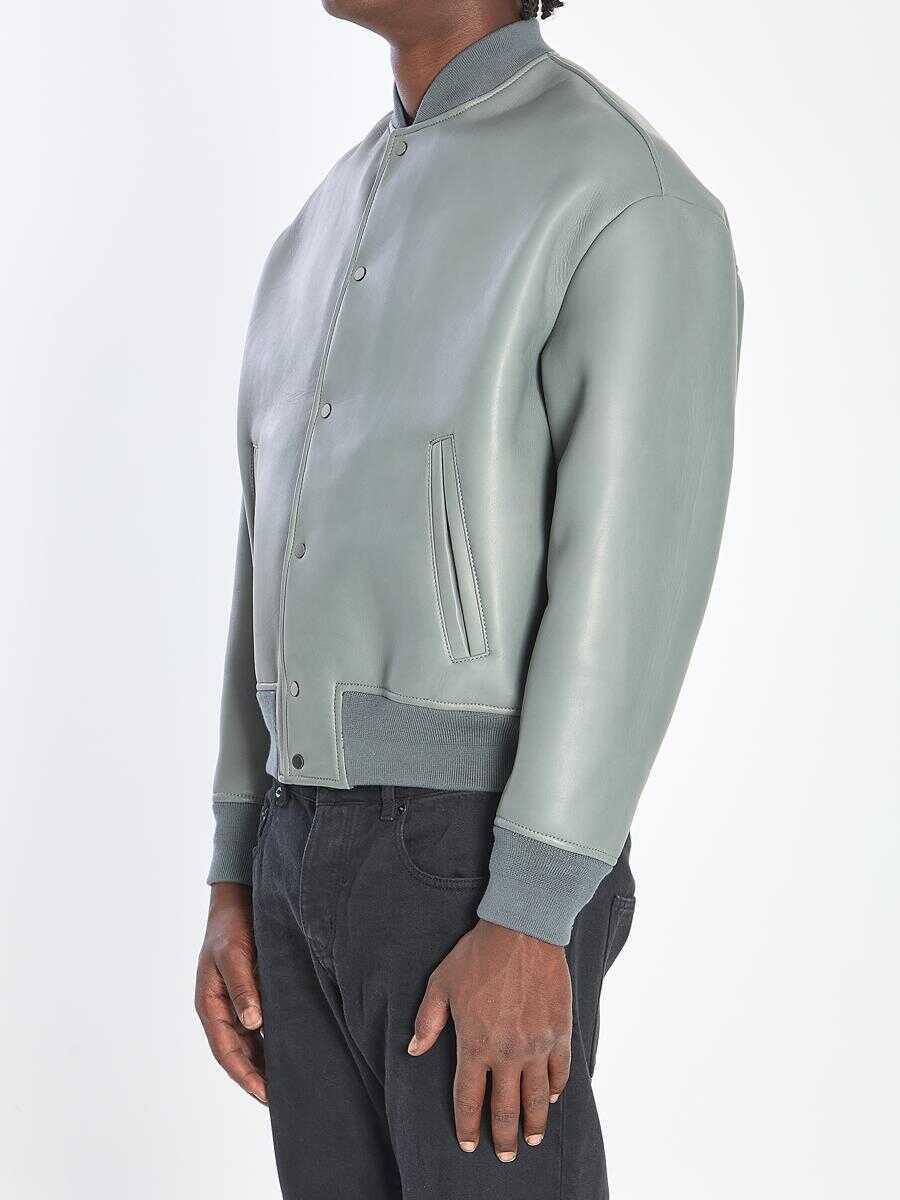 Bomber jacket Salvatore Santoro Bomber Jacket In Plong Nappa Leather GREY Barbati (BM 19240638) 2