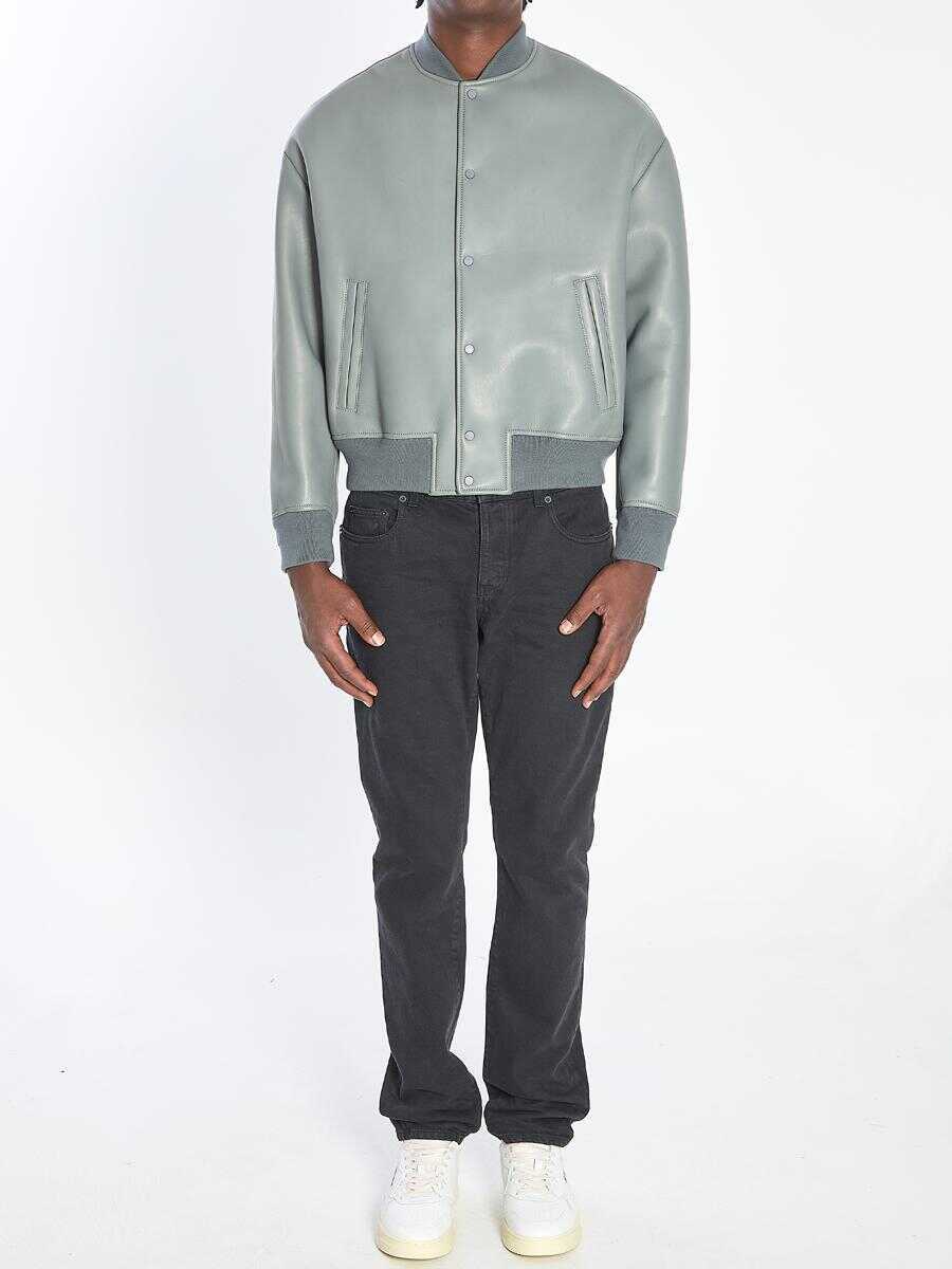 Bomber jacket Salvatore Santoro Bomber Jacket In Plong Nappa Leather GREY Barbati (BM 19240638) 5