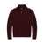 Ralph Lauren Bordeaux Cable Knit Sweater With Half Zip Closure And Pony Embroidery On The Front In Wool And Cashmere Man Red