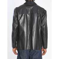 Imbracaminte LEMAIRE pentru Barbati - Geci LEMAIRE Leather Single Breasted Jacket Black Barbati (BM 19241001) - B-mall.ro