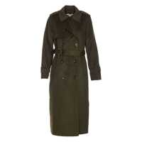 Paltoane Michael Kors Brown Long Coat In Wool With Belt Femei