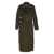 Michael Kors Michael Kors Brown Long Coat In Wool With Belt GREEN