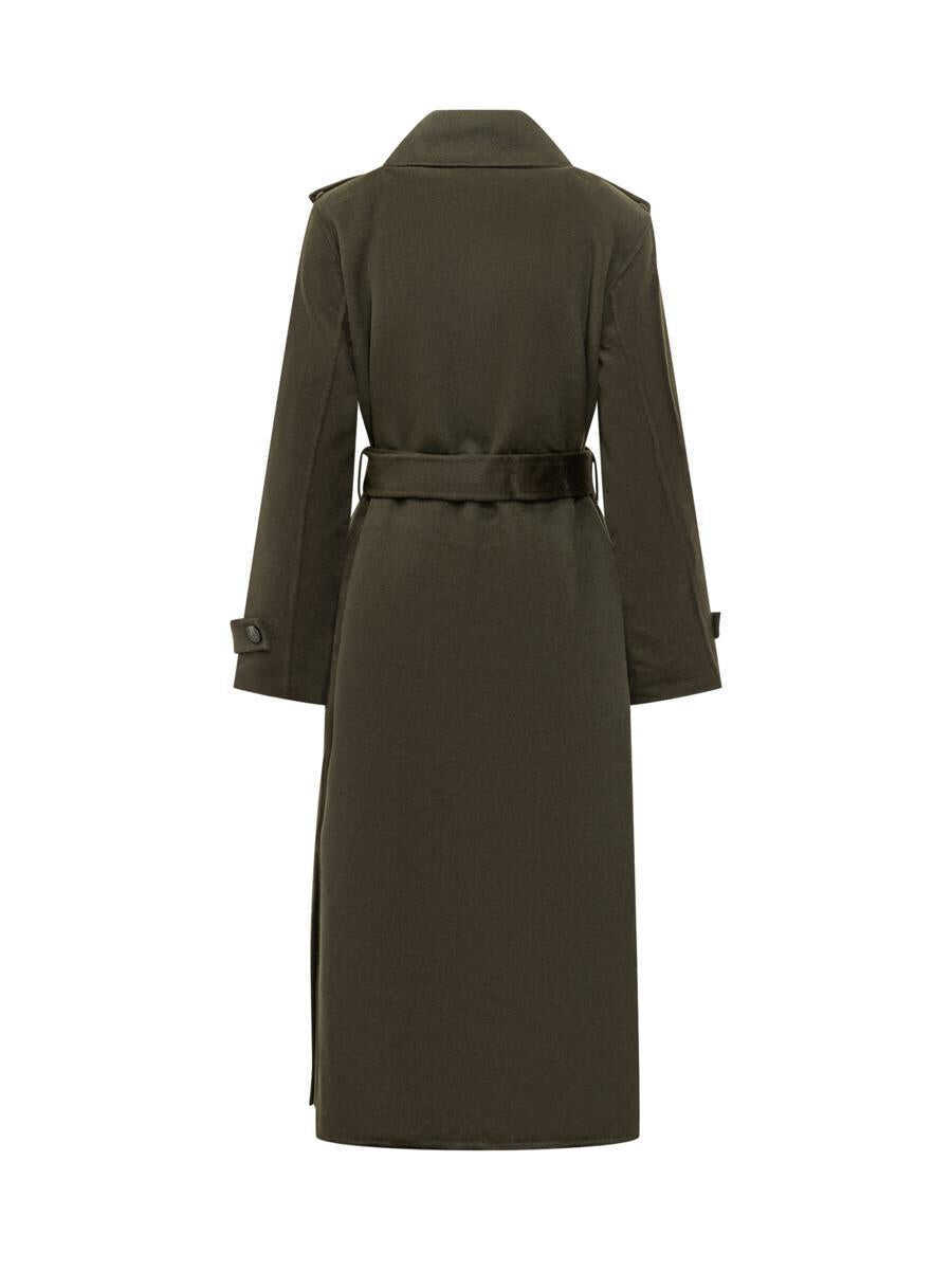 Paltoane Michael Kors Michael Kors Michael Kors Green Trench Coat With Belt GREEN Femei (BM 19241010) 2