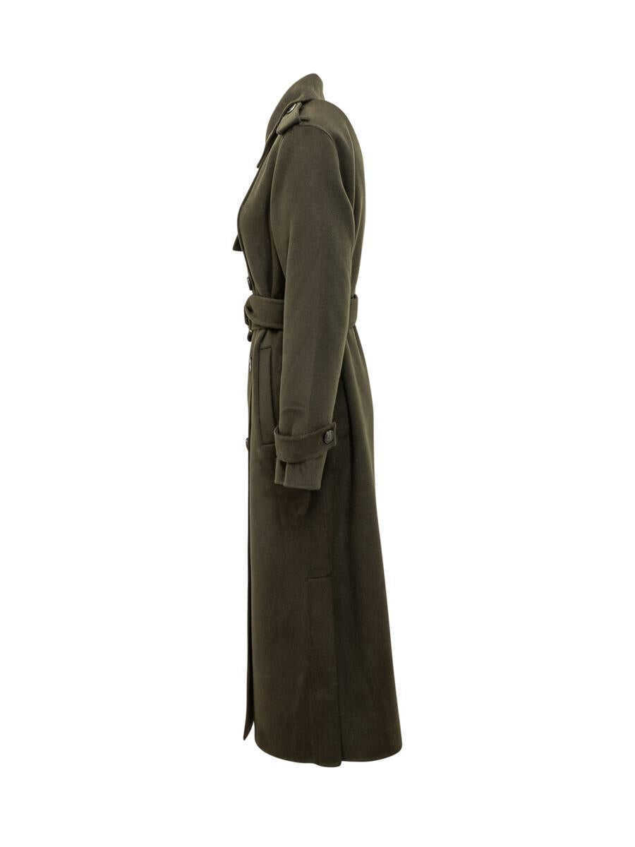 Paltoane Michael Kors Michael Kors Michael Kors Green Trench Coat With Belt GREEN Femei (BM 19241010) 3