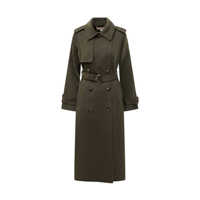 Paltoane Michael Kors Michael Kors Green Trench Coat With Belt Femei