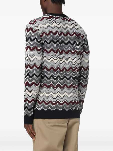 Pulovere MISSONI BEACHWEAR Missoni Crew-Neck Sweater With Geometric Zigzag Pattern GREY Barbati (BM 19241895) 4