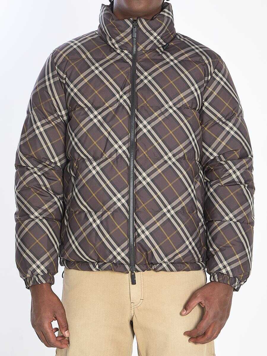 Geci Burberry Reversible Check Puffer Jacket BROWN Barbati (BM 19241898) 1