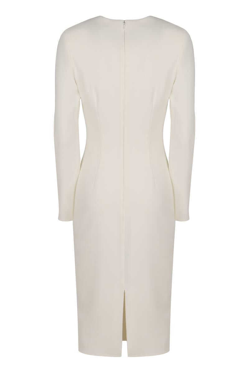 Rochii Elisabetta Franchi Elisabetta Franchi I Live In Lightweight Crpe With A Chain Jewelry. WHITE Femei (BM 19242006) 2