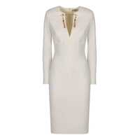 Rochii Elisabetta Franchi Elisabetta Franchi I Live In Lightweight Crêpe With A Chain Jewelry.