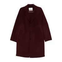 Paltoane Amaránto Long Red Coat In Wool And Cashmere Barbati
