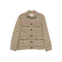 Paltoane Amaránto Check Print Coat With Flap Pockets Barbati
