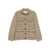 AMARANTO Amaránto Check Print Coat With Flap Pockets Beige