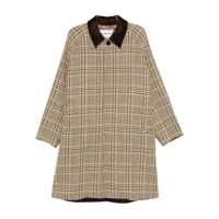Paltoane Amaránto Long Wool Coat With Check Pattern Barbati
