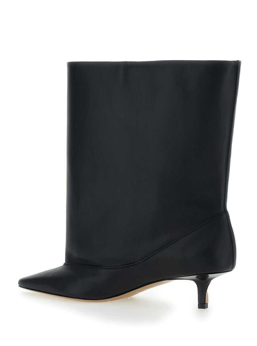 Bocanci JACQUEMUS Les Bottes Tourni Black Ankle Boots With Pointed Toe And Low Stiletto Heel In Leather Woman Black Femei (BM 19242951) 3