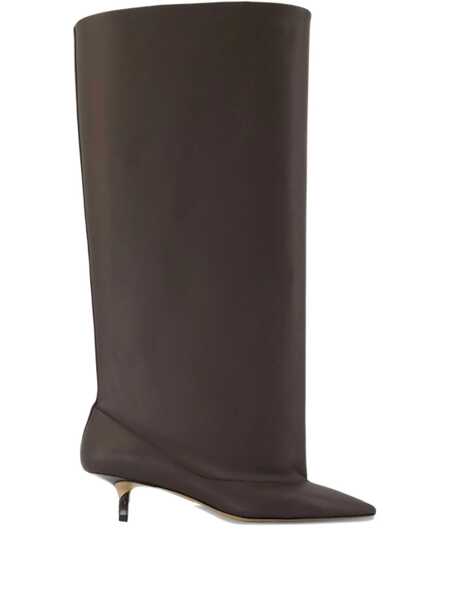 Bocanci JACQUEMUS Les Bottes Tourni Brown Boots With Pointed Toe And Low Stiletto Heel In Leather Woman BROWN Femei (BM 19242960) 1