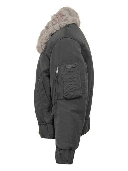 Bomber jacket AMI Paris AMI Paris Ami Alexandre Mattiussi Bomber Jacket With Grey Shearling Collar GREY Barbati (BM 19243092) 3