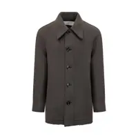 Geci AMI Paris Ami Alexandre Mattiussi Overshirt In Dark Grey Wool Barbati