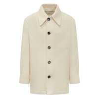 Geci AMI Paris Ami Alexandre Mattiussi Overshirt In Ivory Wool Barbati